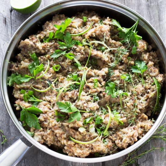 Buckwheat Mushroom Risotto - Recipe photo by eatthriveglow