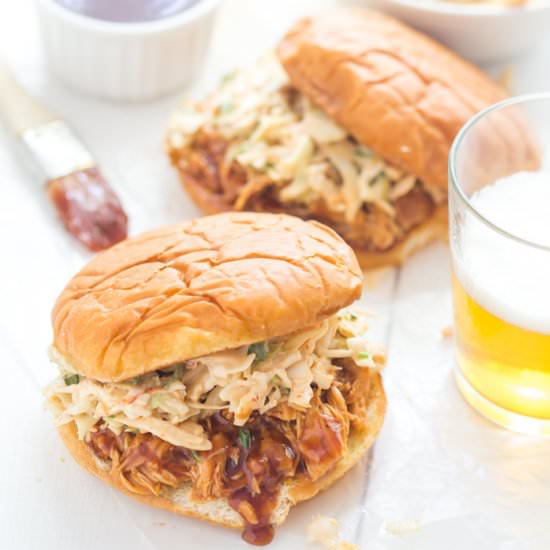 Crockpot BBQ Chicken Sandwiches - Recipe photo by 40aprons