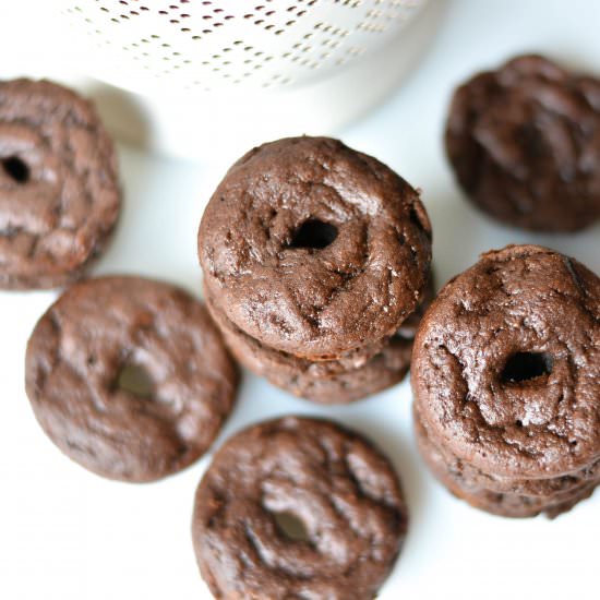 Chocolate Brownie Protein Donuts - Recipe photo by Our Wholesome Ways