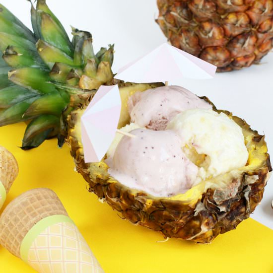 Pineapple Ice Cream - Recipe photo by awwsam