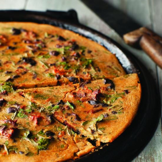 Farinata with Sun-Dried Tomatoes - Recipe photo by RobinRobertson