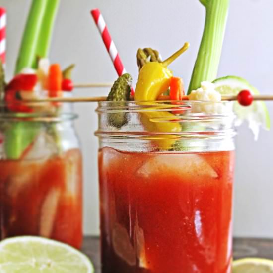 Dill pickle bloody mary - Recipe photo by Rhubarbarians