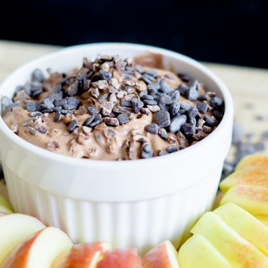 Healthy chocolate cream cheese dip - Recipe photo by freudandfries