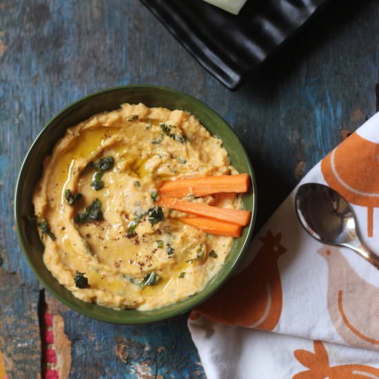 Carrot & White Bean Hummus - Recipe photo by saffrontrail