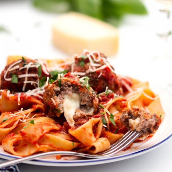 Stuffed Meatballs - Recipe photo by KitchenSanctuary