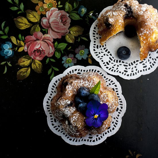 Mini Blueberry Bundts - Recipe photo by fcottage