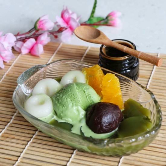 Matcha Shiratama Anmitsu - Recipe photo by AndrestheHomeBaker