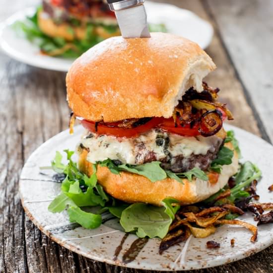 Blue Cheese Burgers - Recipe photo by jocooks