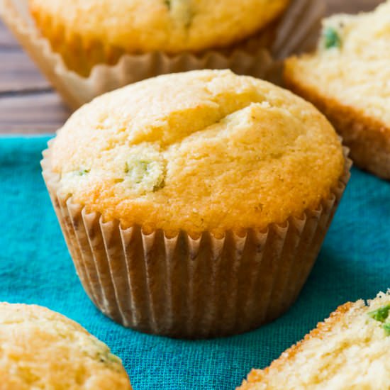 Jalapeno Cornbread Muffins - Recipe photo by sallysbakingaddiction