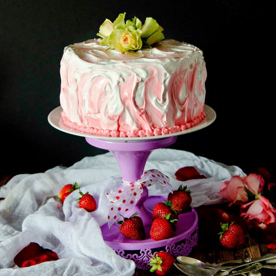 Raspberry White Cake - Recipe photo by PastryWorkshop