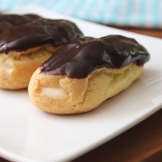 Chocolate Éclairs - Recipe photo by birchtreebaking