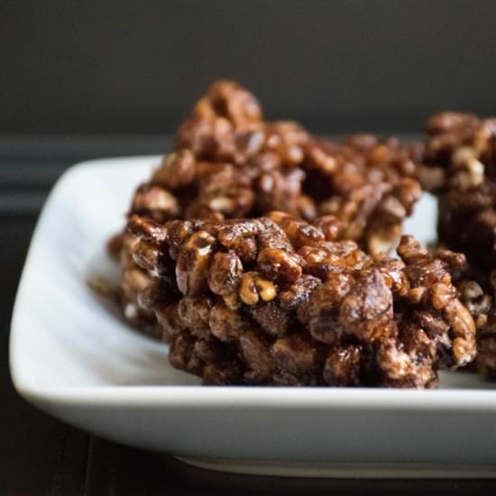 Chocolate Puffed Wheat Squares - Recipe photo by findingjoy