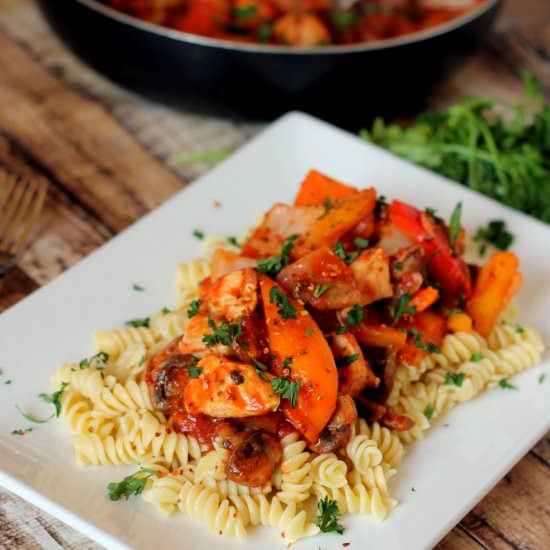 Spicy Italian Chicken Pasta - Recipe photo by jamonkey