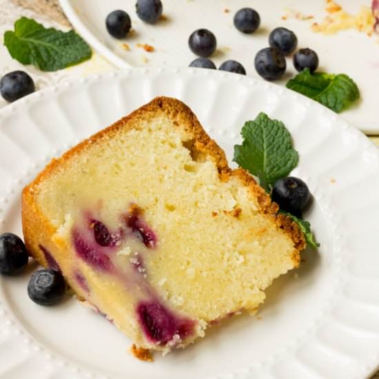 Homemade Fresh Blueberry Pound Cake - Recipe photo by CallMePMc