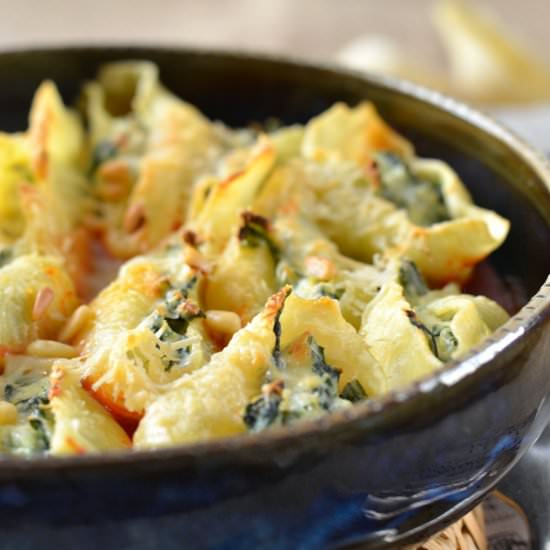 Vegetarian Stuffed Pasta - Recipe photo by tangerinezest