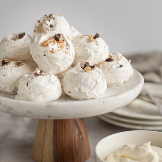Walnut and Chocolate Meringues - Recipe photo by simmerandboyle