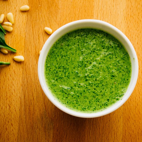 Vegan Spinach and Basil Pesto - Recipe photo by seefoodplay