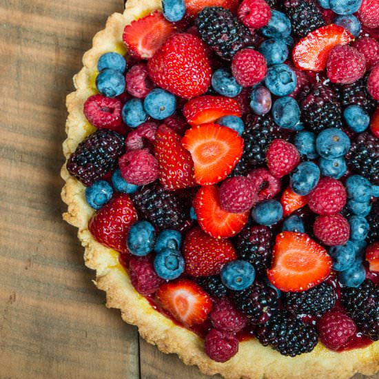 Fresh Oregon Berry Tart - Recipe photo by Carrie Trax