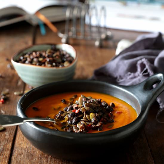 Carrot, Pumpkin and Turmeric Soup - Recipe photo by swoonfood