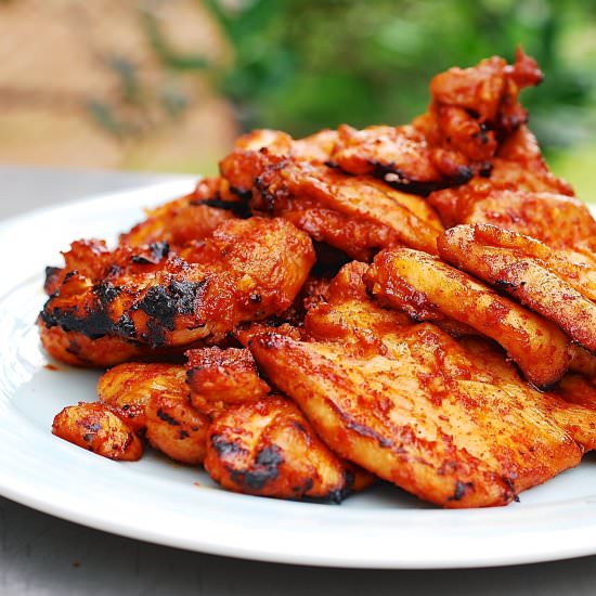 Spicy grilled Korean chicken - Recipe photo by hyosunro