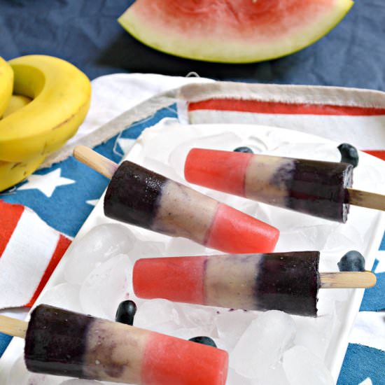 Red, White and Blue Fruit Ice Pops - Recipe photo by jamonkey