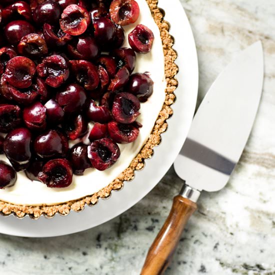 Fresh Cherry Tart - Recipe photo by Cupsandspoonfuls