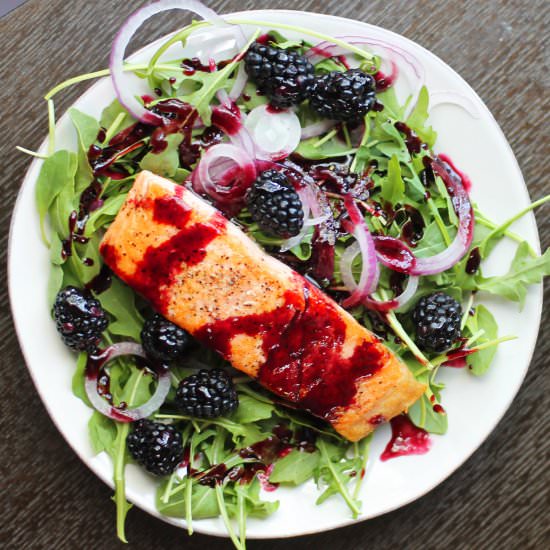 Salmon with Blackberry Sauce - Recipe photo by TheGourmetGourmand