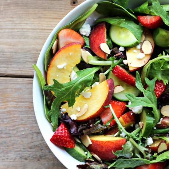 Strawberry Peach Salad - Recipe photo by lovegrowswild