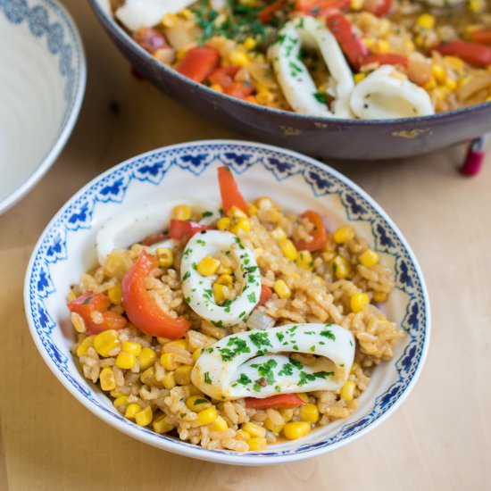 Paella - Recipe photo by JoJoNookAndCranny