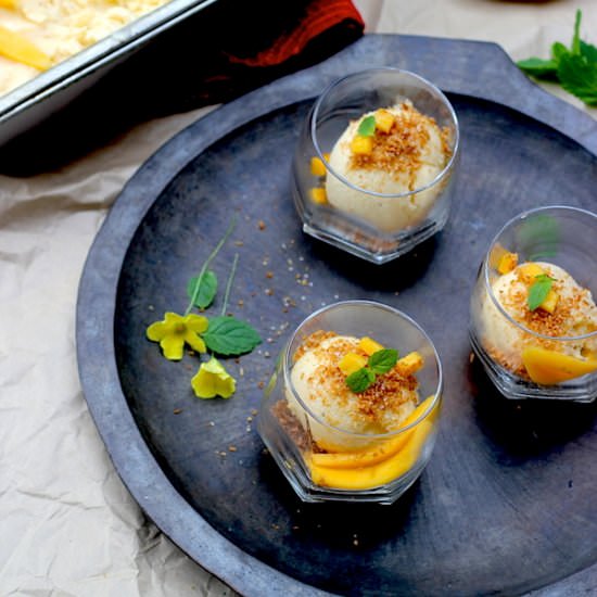 Mango Lassi Frozen Yogurt - Recipe photo by saffrontrail