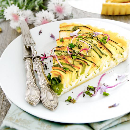 Zucchini vegan tart - Recipe photo by makylab