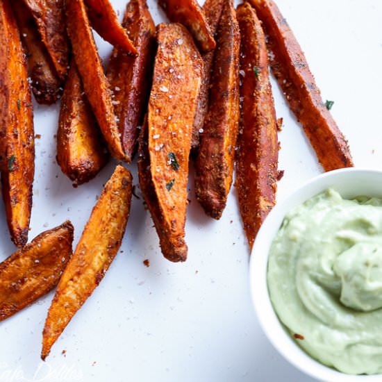 Crispy Sweet Potato Wedges - Recipe photo by Cafe Delites