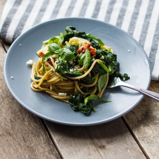 Quick Lemon Pesto Pasta - Recipe photo by HaveAnotherBite