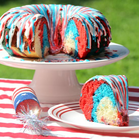 Patriotic Bundt Cake - Recipe photo by SheSaved