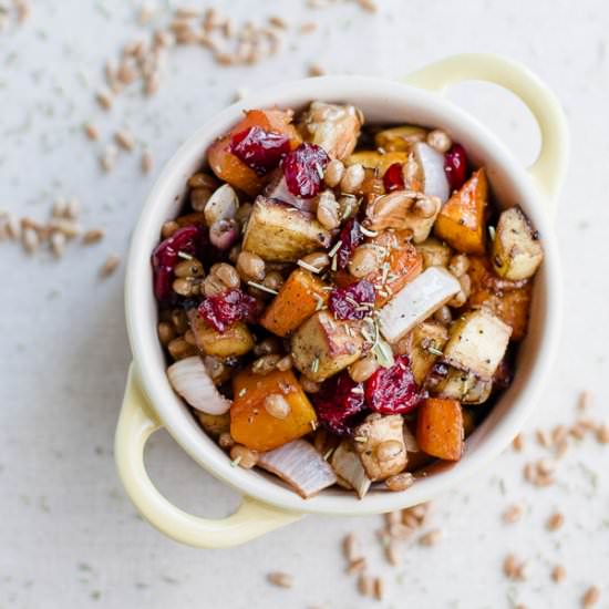 Roasted Squash with Wheat Berries - Recipe photo by prairiecalifornian