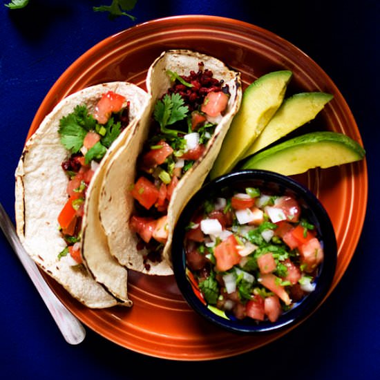 Soyrizo Tacos - Recipe photo by SpicieFoodie