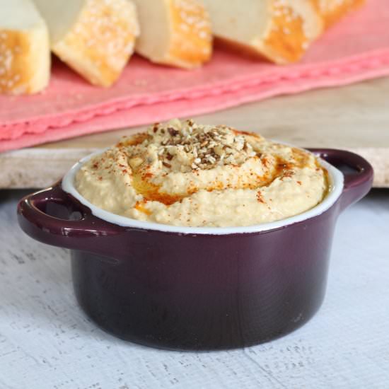 Perfectly Simple Hummus Dip - Recipe photo by bakeplaysmile
