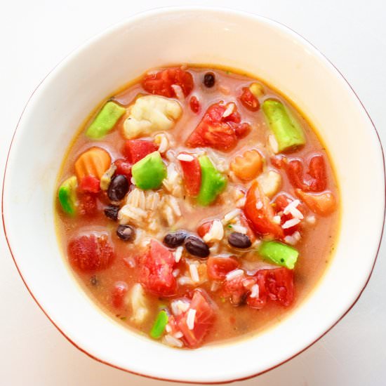 Rainy Day Vegetable Soup - Recipe photo by farmraisedcooking