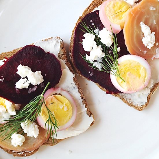 Beet + Egg Toast - Recipe photo by littlethingsbyjulia