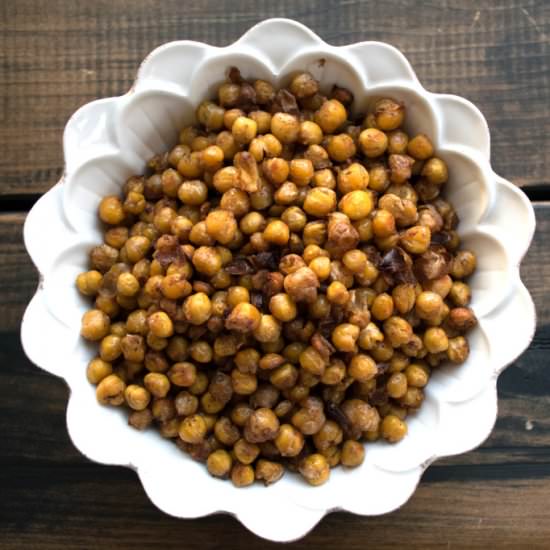 Sweet Roasted Chickpeas - Recipe photo by findingjoy