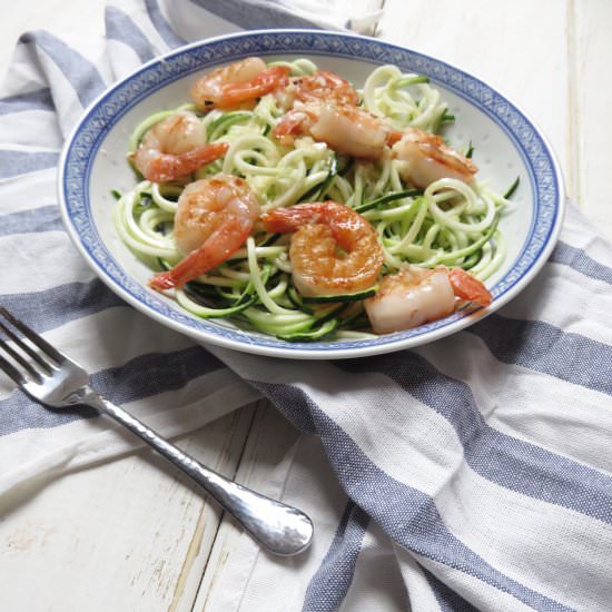 Coconut Garlic Shrimp with Zoodles - Recipe photo by thetoastedpinenut