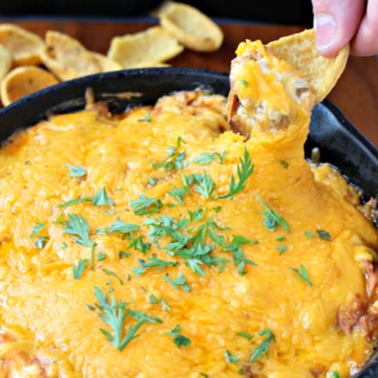 Cheesy BBQ Pulled Pork Dip - Recipe photo by byronsbbq