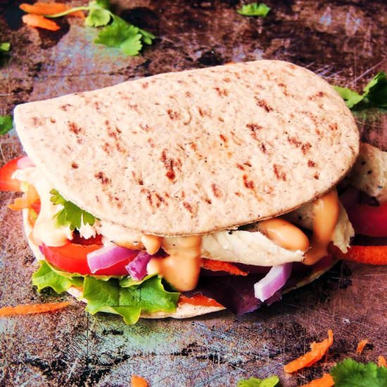 Thai Chicken Flatbread - Recipe photo by BobbisKozyKitchen
