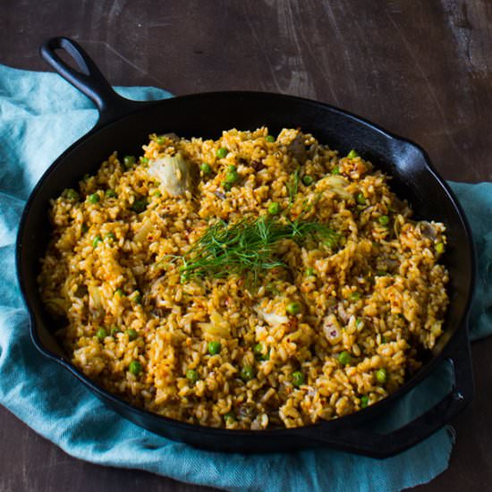 Vegan Fennel Paella - Recipe photo by SweetPotatoSoul