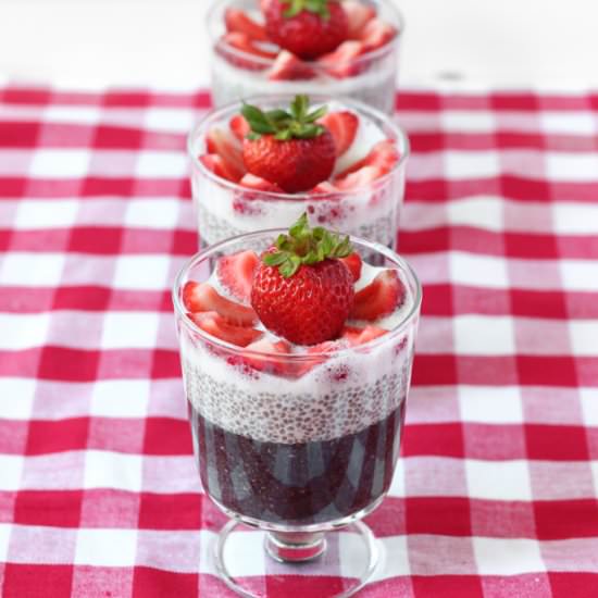 Red White Blue Chia Pudding - Recipe photo by micibakes