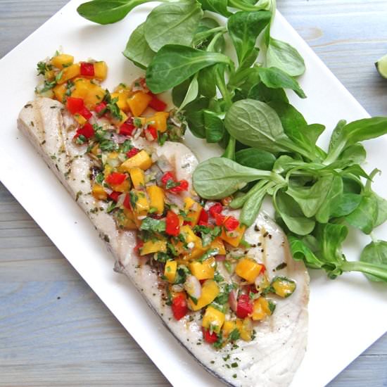 Grilled Swordfish with Mango Salsa - Recipe photo by Ala_lemon