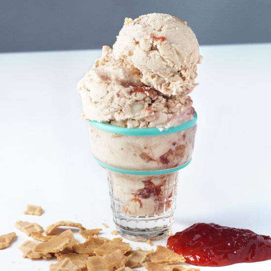 PB&J Ice Cream w/ White Chocolate - Recipe photo by bluegrassbites