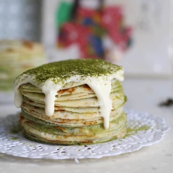 Matcha Mille Crepe - Recipe photo by AndrestheHomeBaker
