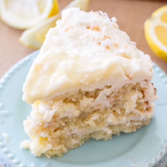 Lemon Coconut Cake - Recipe photo by a latte food