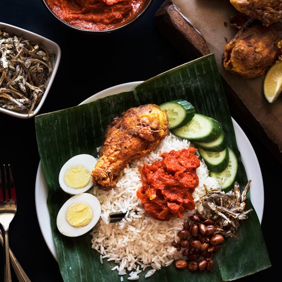 Nasi Lemak & Mamak Fried Chicken - Recipe photo by CuriousNut